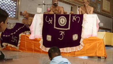 जैन मंदिर में सत्संग मंगल प्रवेश…