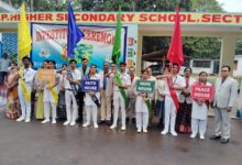 भिलाई विद्यालय में वृक्षारोपण एवं शपथ ग्रहण समारोह का आयोजन